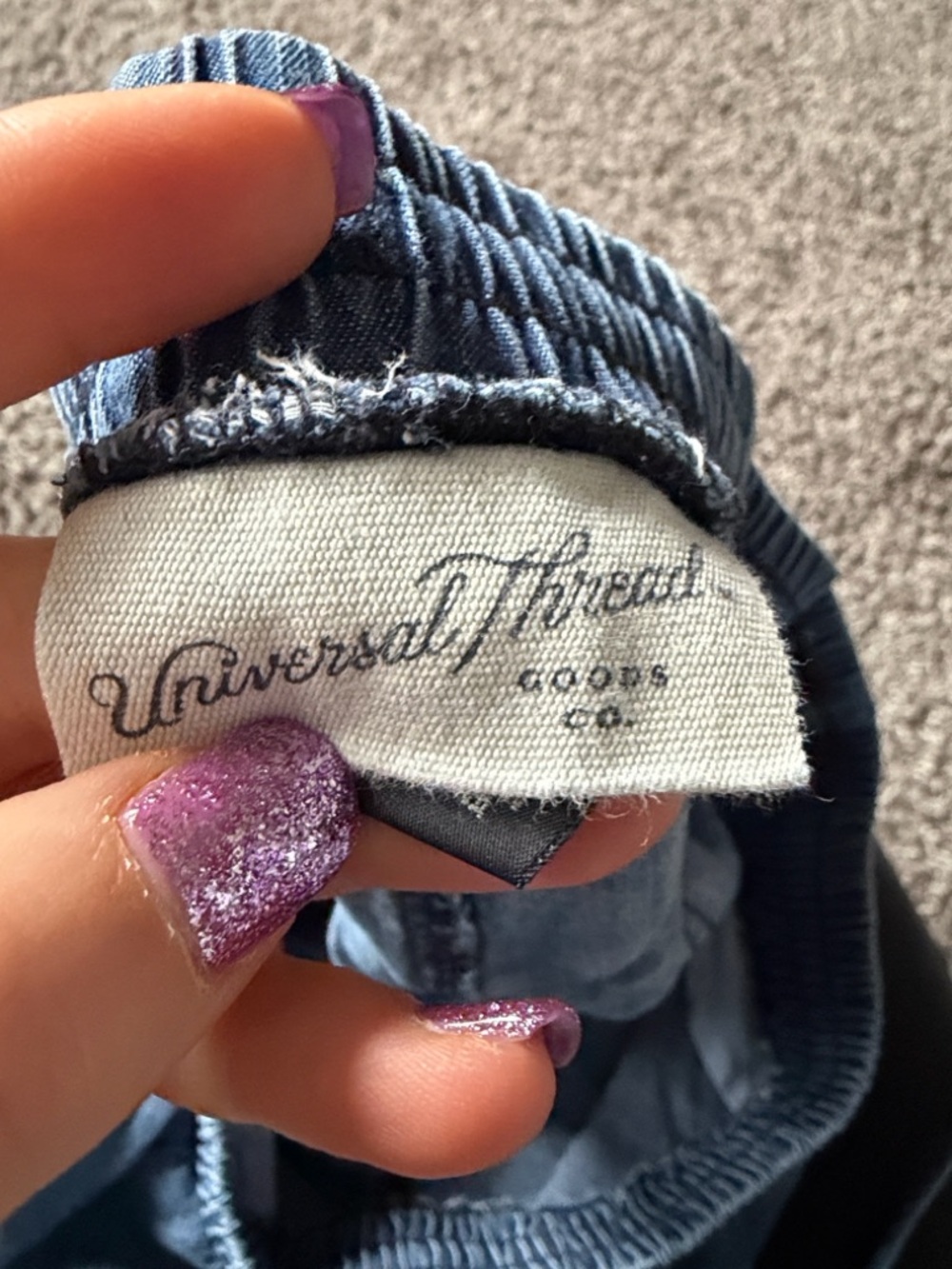 Universal Thread Light Blue Denim Drawstring Shor… - image 4